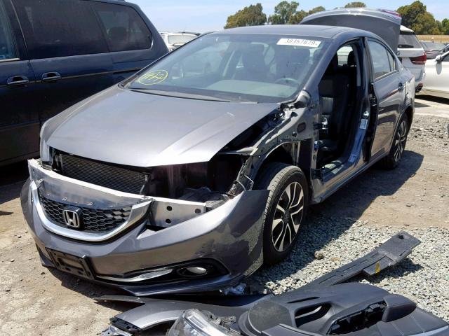 19XFB2F95DE239644 - 2013 HONDA CIVIC EXL GRAY photo 2