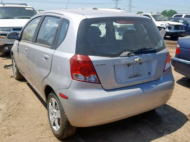 KL1TD66606B667820 - 2006 CHEVROLET AVEO BASE ვერცხლისფერი ფოტო 3