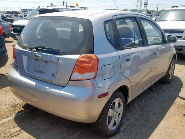KL1TD66606B667820 - 2006 CHEVROLET AVEO BASE ვერცხლისფერი ფოტო 4