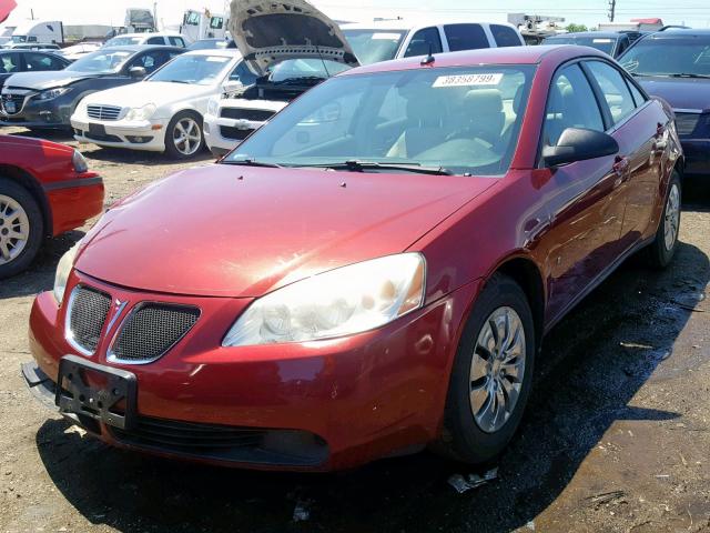 1G2ZF57B884161456 - 2008 PONTIAC G6 VALUE L BURGUNDY photo 2