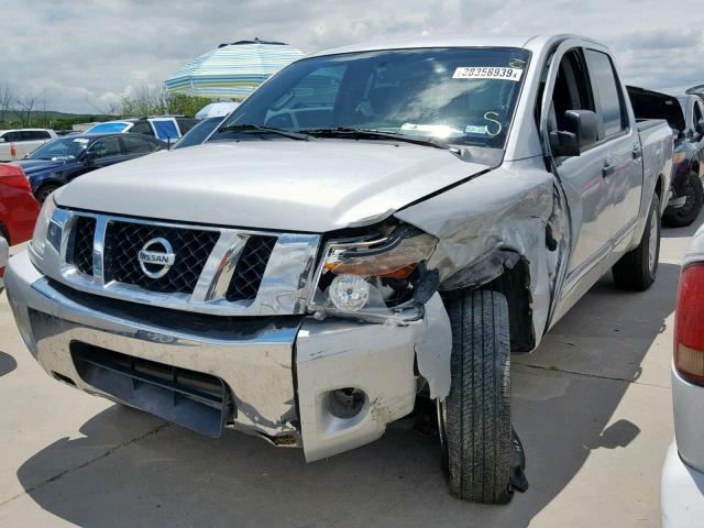 1N6AA0EK3EN503699 - 2014 NISSAN TITAN S SILVER photo 2