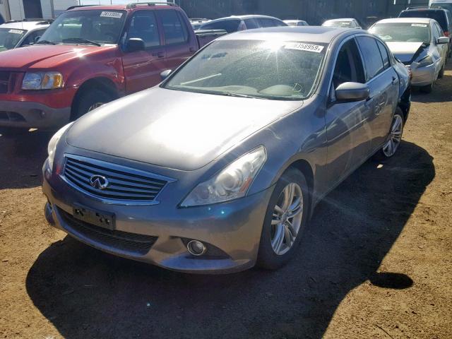 JN1CV6AR6DM760384 - 2013 INFINITI G37 SILVER photo 2