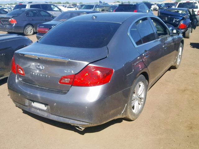 JN1CV6AR6DM760384 - 2013 INFINITI G37 SILVER photo 4