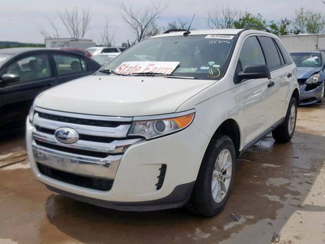 2FMDK3GC3DBC33660 - 2013 FORD EDGE SE WHITE photo 2