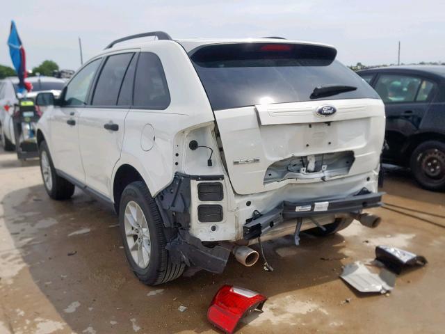 2FMDK3GC3DBC33660 - 2013 FORD EDGE SE WHITE photo 3