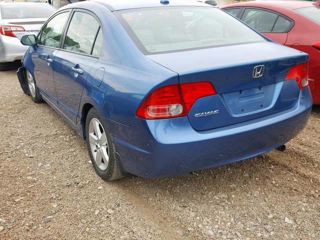 1HGFA16958L022378 - 2008 HONDA CIVIC EXL BLUE photo 3