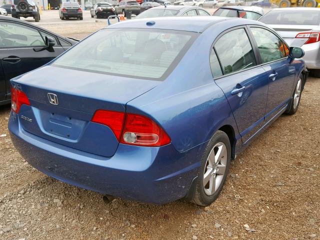 1HGFA16958L022378 - 2008 HONDA CIVIC EXL BLUE photo 4