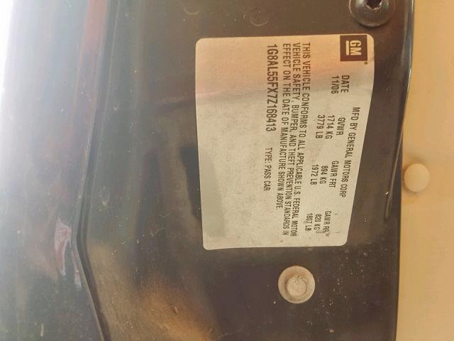 1G8AL55FX7Z168413 - 2007 SATURN ION LEVEL BLUE photo 10