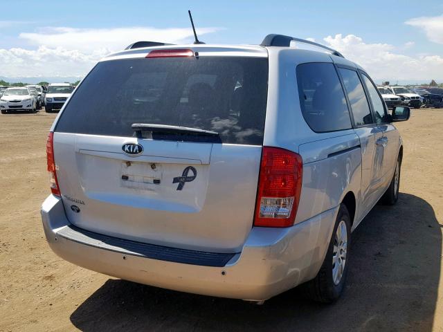 KNDMG4C70C6434112 - 2012 KIA SEDONA LX SILVER photo 4