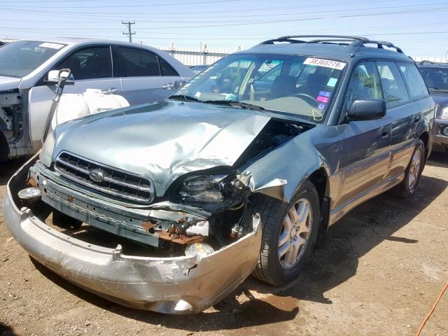 4S3BH665X17670980 - 2001 SUBARU LEGACY OUT GREEN photo 2