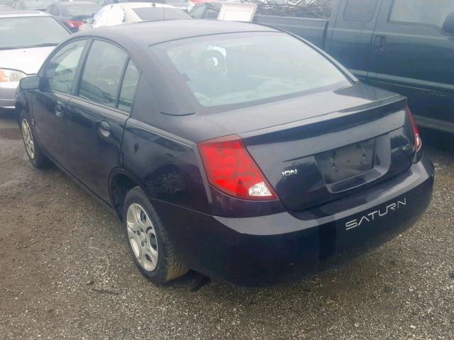 1G8AJ52F74Z168374 - 2004 SATURN ION BLACK photo 3