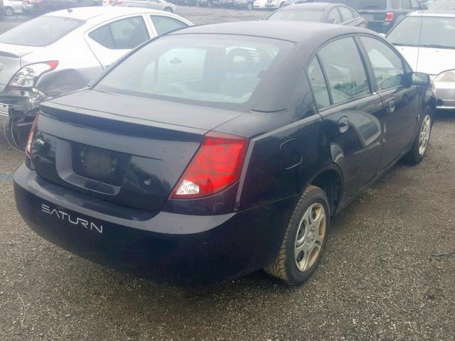 1G8AJ52F74Z168374 - 2004 SATURN ION BLACK photo 4