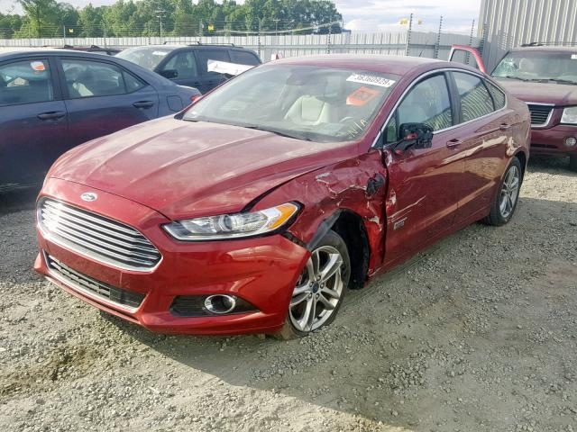 3FA6P0SU1FR106445 - 2015 FORD FUSION TIT RED photo 2