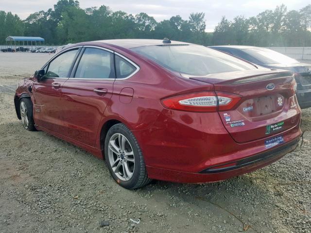 3FA6P0SU1FR106445 - 2015 FORD FUSION TIT RED photo 3