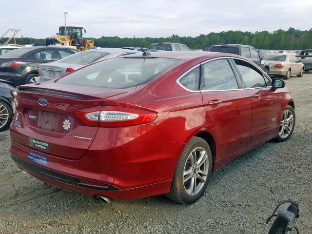 3FA6P0SU1FR106445 - 2015 FORD FUSION TIT RED photo 4