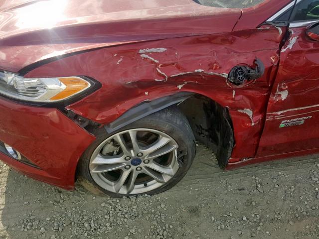 3FA6P0SU1FR106445 - 2015 FORD FUSION TIT RED photo 9