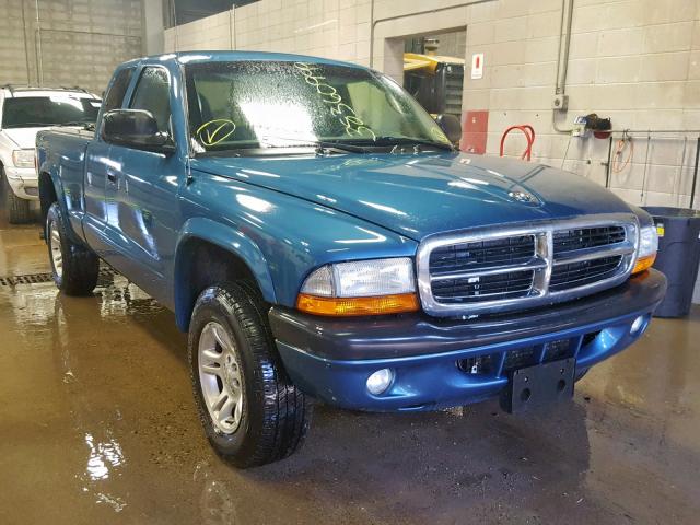 1D7HG32N24S749228 - 2004 DODGE DAKOTA SPO BLUE photo 1