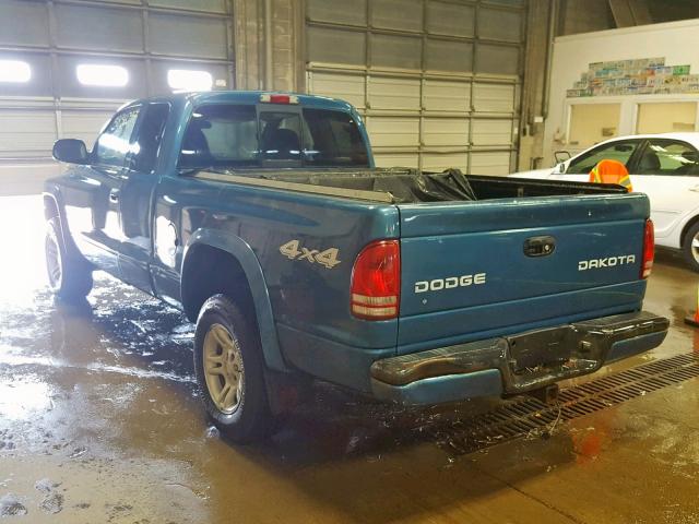 1D7HG32N24S749228 - 2004 DODGE DAKOTA SPO BLUE photo 3