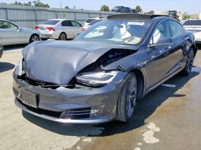 5YJSA1E27JF281433 - 2018 TESLA MODEL S GRAY photo 2