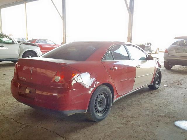 1G2ZF55B064229166 - 2006 PONTIAC G6 SE RED photo 4