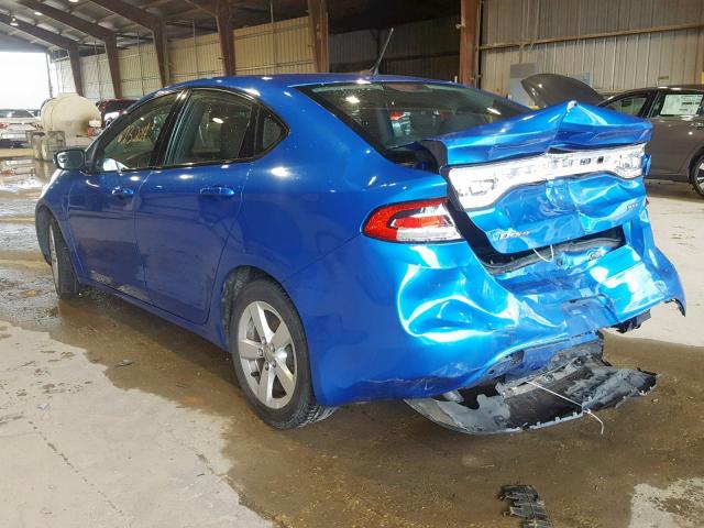 1C3CDFBB9GD538268 - 2016 DODGE DART SXT BLUE photo 3