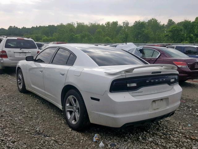 2C3CDXHG2DH577162 - 2013 DODGE CHARGER SX WHITE photo 3