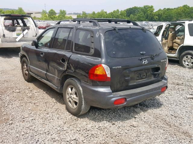 KM8SC13D04U615050 - 2004 HYUNDAI SANTA FE G BLACK photo 3