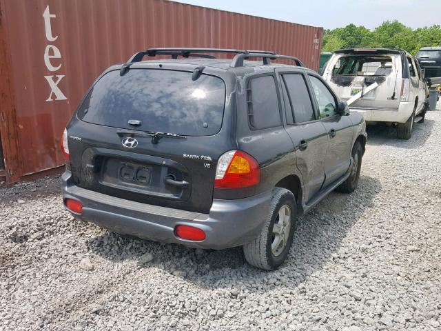 KM8SC13D04U615050 - 2004 HYUNDAI SANTA FE G BLACK photo 4