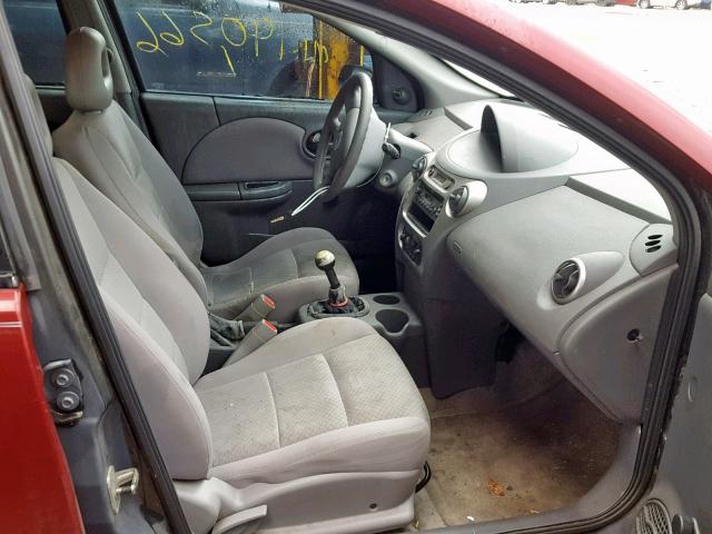 1G8AZ52F95Z115668 - 2005 SATURN ION LEVEL RED photo 5