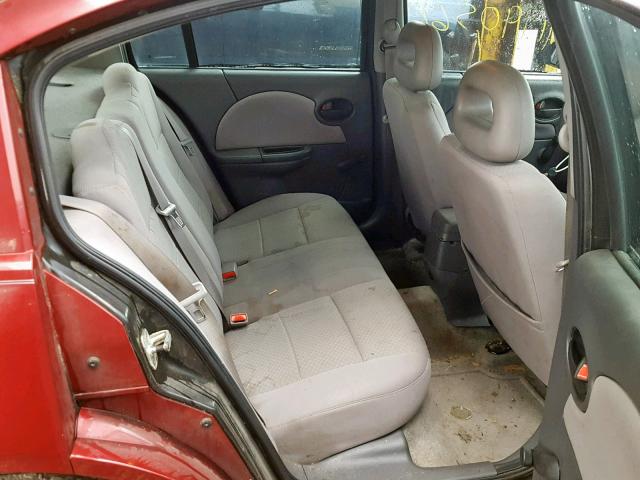 1G8AZ52F95Z115668 - 2005 SATURN ION LEVEL RED photo 6