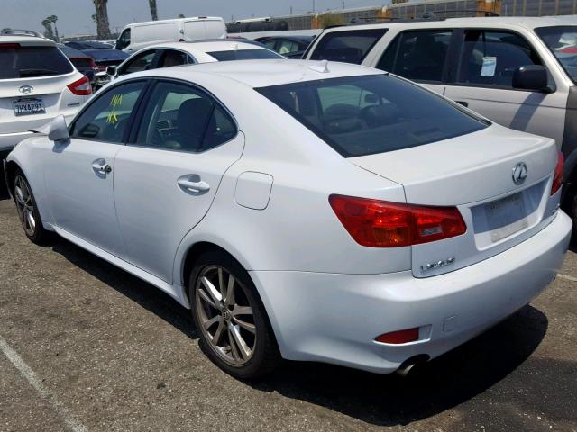 JTHBK262X82078405 - 2008 LEXUS IS 250 WHITE photo 3