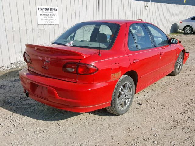 1G1JH52T327168803 - 2002 CHEVROLET CAVALIER Z RED photo 4