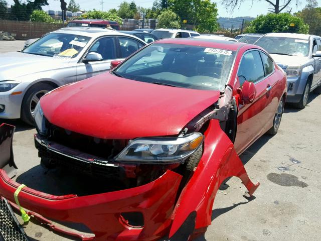 1HGCT1B88FA000703 - 2015 HONDA ACCORD EXL RED photo 2