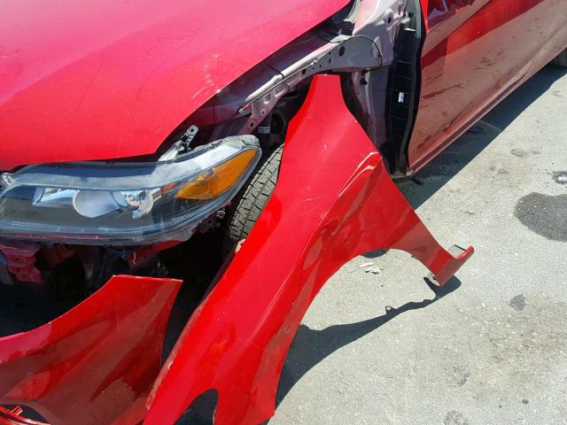 1HGCT1B88FA000703 - 2015 HONDA ACCORD EXL RED photo 9