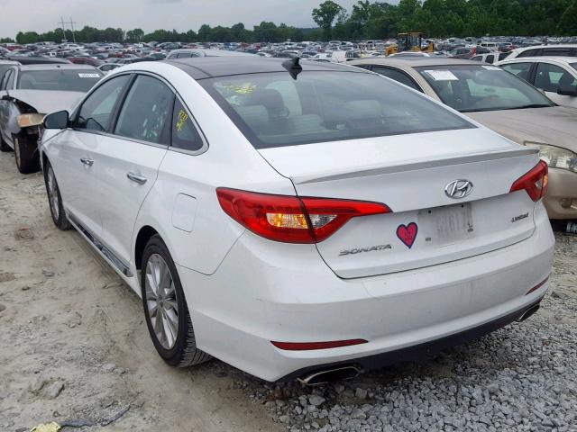 5NPE34AF2FH056735 - 2015 HYUNDAI SONATA SPO WHITE photo 3