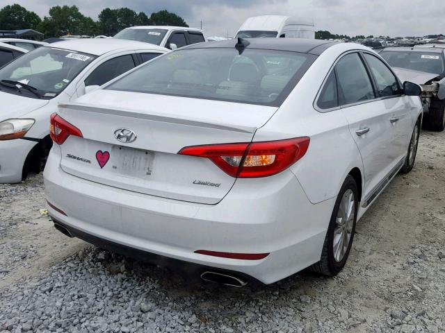 5NPE34AF2FH056735 - 2015 HYUNDAI SONATA SPO WHITE photo 4