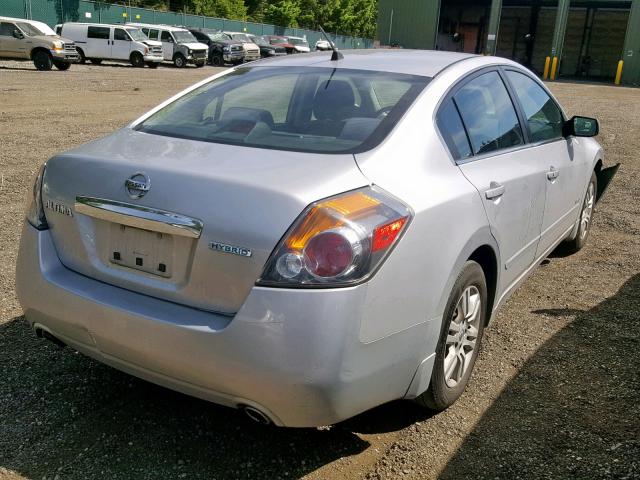 1N4CL2AP9AC123314 - 2010 NISSAN ALTIMA HYB SILVER photo 4