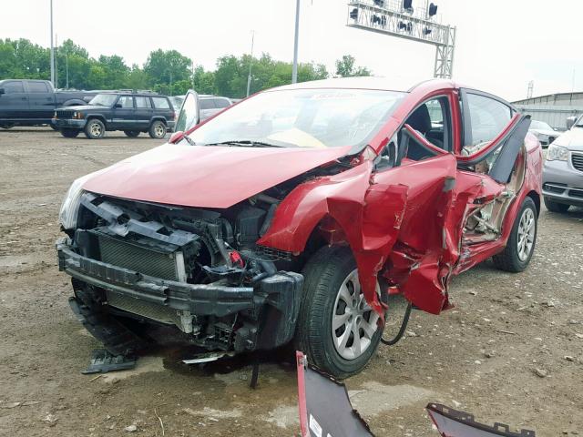 KNADN4A32C6056684 - 2012 KIA RIO EX RED photo 2