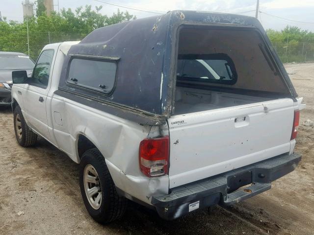 1FTYR10D98PA70309 - 2008 FORD RANGER WHITE photo 3