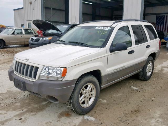 1J4GX48SX4C212460 - 2004 JEEP GRAND CHER WHITE photo 2