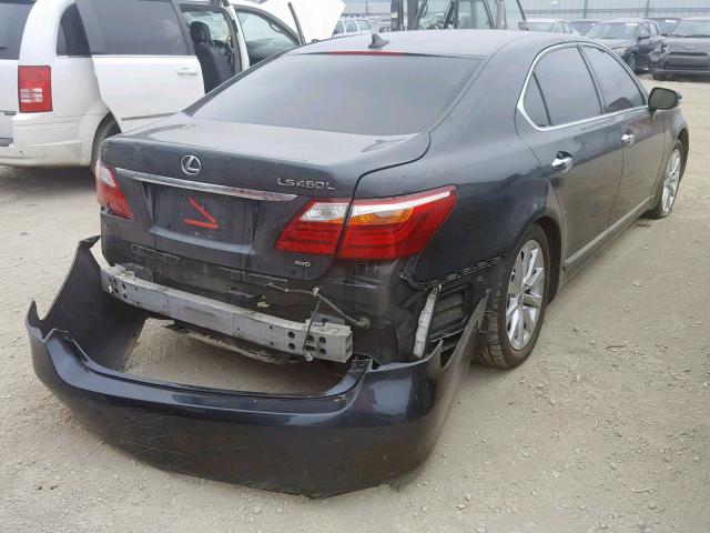 JTHDL5EF6B5003914 - 2011 LEXUS LS 460L BLACK photo 4