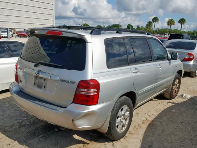 JTEGF21A330109925 - 2003 TOYOTA HIGHLANDER SILVER photo 4