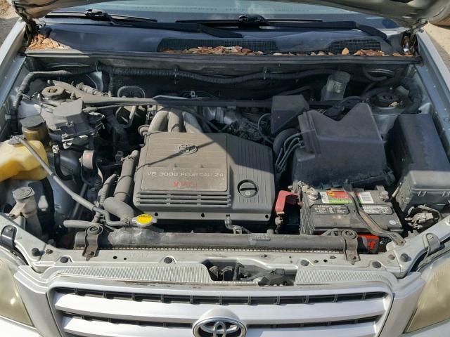 JTEGF21A330109925 - 2003 TOYOTA HIGHLANDER SILVER photo 7