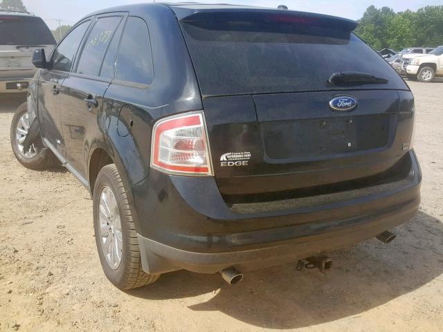 2FMDK48C97BB41395 - 2007 FORD EDGE SEL BLACK photo 3