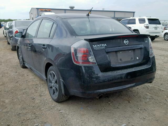 3N1AB6AP7CL776343 - 2012 NISSAN SENTRA 2.0 BLACK photo 3