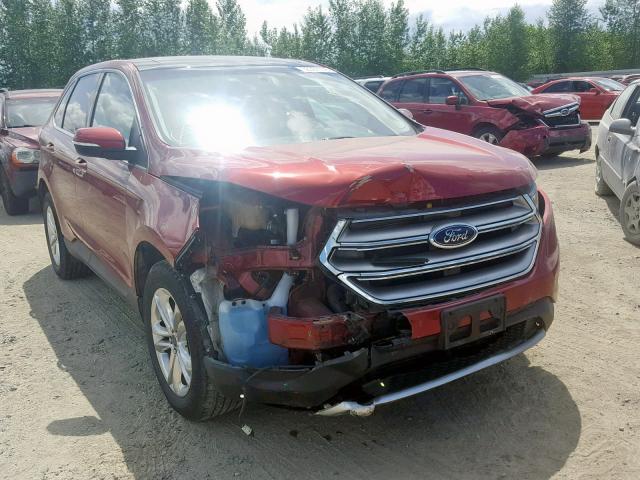 2FMPK4J95GBB05022 - 2016 FORD EDGE SEL RED photo 1