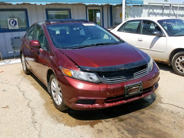 19XFB2F9XCE041656 - 2012 HONDA CIVIC EXL MAROON photo 1