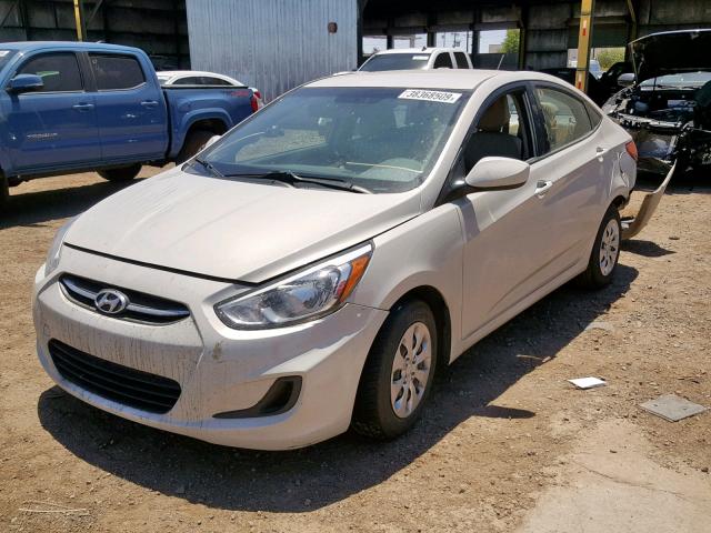 KMHCT4AE3GU012275 - 2016 HYUNDAI ACCENT SE CREAM photo 2