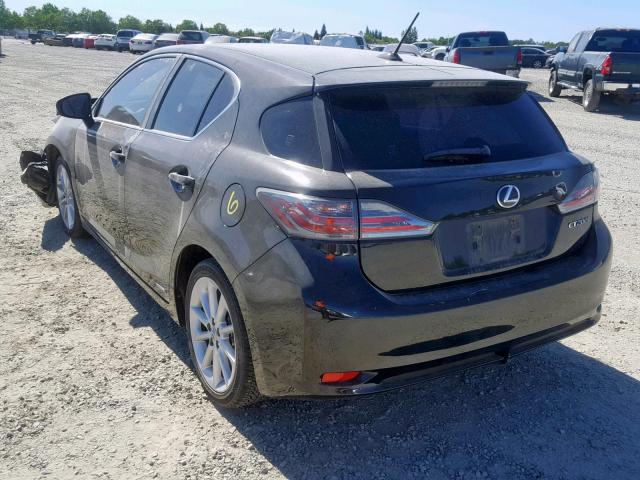 JTHKD5BHXD2146492 - 2013 LEXUS CT 200 BLACK photo 3