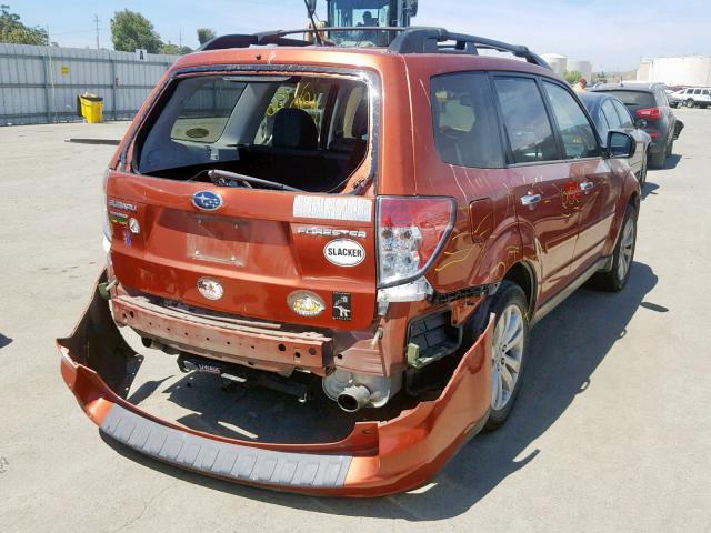 JF2SHBEC3BH702495 - 2011 SUBARU FORESTER L ORANGE photo 4